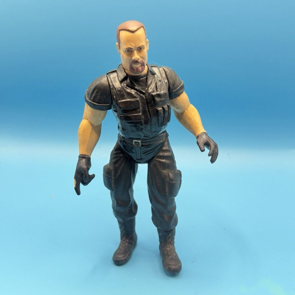 1999 WWF Big Boss Man Jakks Pacific Action Figure Black Corporate Enforcer WWE
